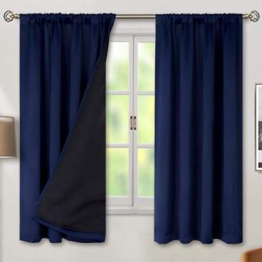 Imagem de Cortinas BGment com isolamento térmico 100% blackout azul marinho