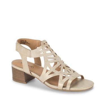 Imagem de BareTraps Sandálias femininas de veludo, Ouro macio, 40