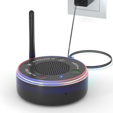 Imagem de ClaspVital Amplificador de campainha para celular alto de 120 dB | Pisca vermelha e azul para idosos | Produtos para deficientes auditivos | Amplificador de alto-falante sem fio para telefone | Sem