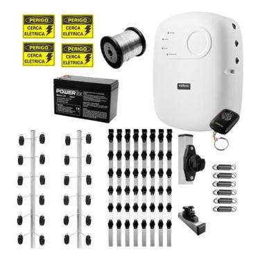 Imagem de Kit Cerca Elétrica Intelbras Completo com Hastes Industriais para 25 M