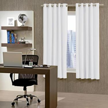 Imagem de Cortina Blackout 300X250cm com Ilhós Bella Janela Branca