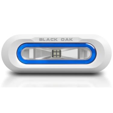 Imagem de Black Oak Low Pro Luz propagadora marítima – 2000 lúmens, feixe de 120°, classificação IP69K – Fixação de LED de montagem embutida para barcos (caixa branca, halo azul)