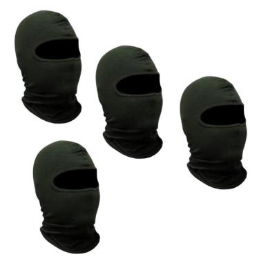 Imagem de Touca Capuz Balaclava Ninja Verde Moto Motoboy Frio 4 Peças