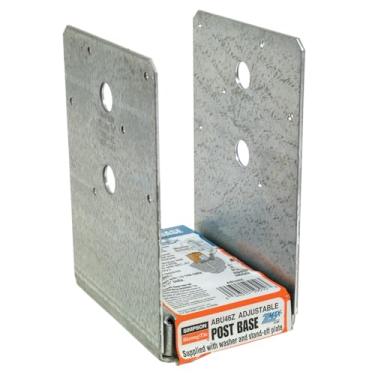 Imagem de Simpson Strong Tie ABU46Z 1 1 1 ZMAX Galvanizado calibre 12 12 polegadas por 15 cm base de poste ajustável