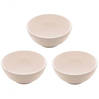 Imagem de Jogo Tigela Bowl Porcelana Clean Branca 350ml 3 Unidades - Lyor