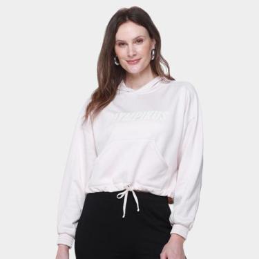 Imagem de Moletom Olympikus Cropped Capuz Feminino, Areia, M