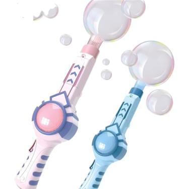 Imagem de Varinha Magica Bolha De Sabao Com Fumaça Brinquedo Lança(Azul)