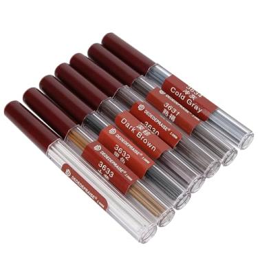 Imagem de RiToEasysports Conjunto de Chumbo de Lápis Mecânico de 2,0 Mm para Desenhar Anime, Engenharia, Design - 8pcs/cilindro, Chocolate, Marrom Cozido, Preto, Amarelo Terroso, Cinza Frio