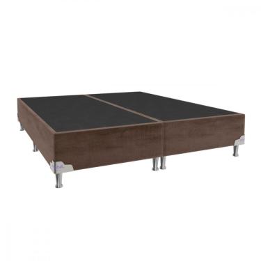 Imagem de Base para Cama Box Queen 158x198x28 Sued Marrom Portobel