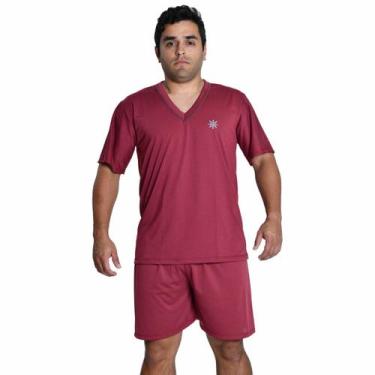 Imagem de Pijama Masculino Verão Camisa Lisa com Short Curto - Pérola Pijamas, P