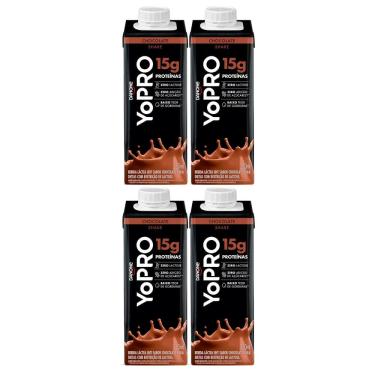 Imagem de Kit 4 YoPRO Bebida Láctea UHT Chocolate 15g de proteínas 250ml