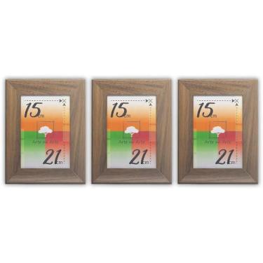 Imagem de Porta-retratos Kit 3 Quadros Molduras Borda 4cm com Acetato - Arte na 