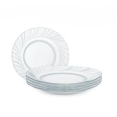 Imagem de Jogo De Pratos De Vidro 12 PeçAs | Pratos Fundos Transparentes E Super Resistente | Vidro Temperado Para Micro-Ondas, Lava-LouçAs E Freezer | Ideal Para Sopas, Massas E Saladas(Kit 6 Pratos Palaci)