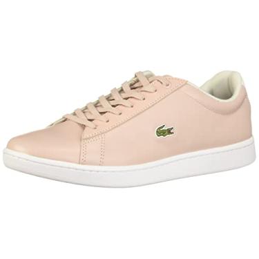 Imagem de Lacoste Tênis feminino de couro Hydez, Rosa claro/branco, 36