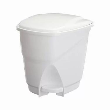 Imagem de Lixeira Astra Ecológica Pedal 16 litros Branco Ref. LP1