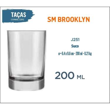 Imagem de 12 Copos Brooklyn 200Ml Água Refrigerante Suco Batida