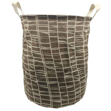 Imagem de Cesto Organizador Multiuso Tecido Brinquedos Roupa - Marrom