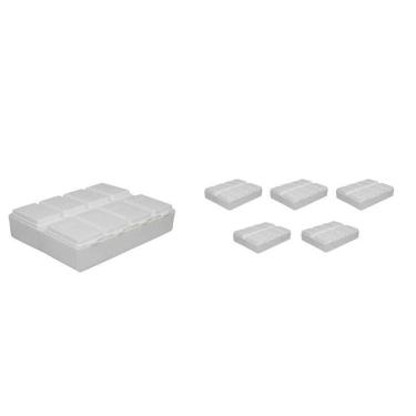 Imagem de Kit 6 Porta Comprimido Branco Plástico