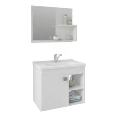 Imagem de Gabinete P/ Banheiro Mgm Bia Branco Com Espelheira - 000990