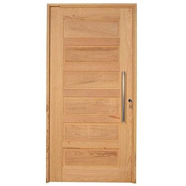 Imagem de Kit Porta de Madeira Pivotante Frisada Esquerda 214cmx117cmx12cm PE28 Esel Natural