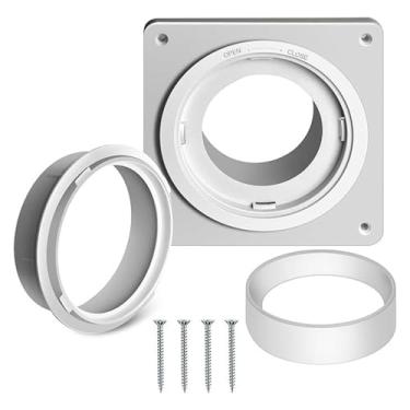 Imagem de Placa de parede de ventilação de secador, kit de conector de ventilação de secador, kit de conector de duto de secador de trava giratória serve para tubos de 10 cm, para ventilação de exaustão de