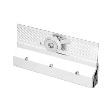 Imagem de Baoblaze Suporte superior para porta de chuveiro sem moldura M 6053, conjunto de rolos, alumínio extrudado, cromado, design ajustável, rolamentos de esferas, 1pcs