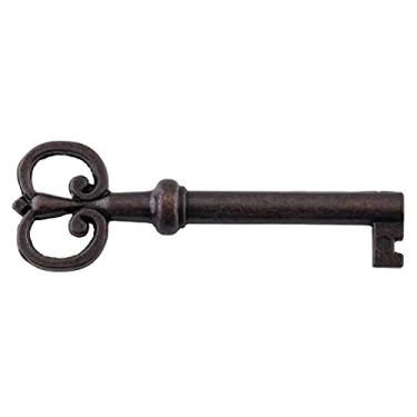 Imagem de UNIQANTIQ HARDWARE SUPPLY Reprodução de chave de esqueleto de estilo antigo em bronze antigo - para portas de armários da China, gavetas de cômodas, mesas - vintage e móveis americanos antigos | SK34