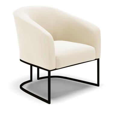 Imagem de Cadeira Sala de Jantar Base Industrial Preto Stella Veludo D03 - D'Rossi