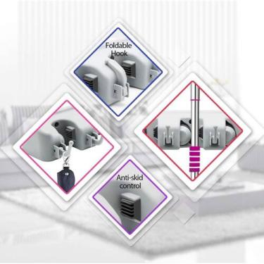 Imagem de Super Suporte Multiuso 6 Posições Porta Vassoura Rodo Pá - SWEET HOME