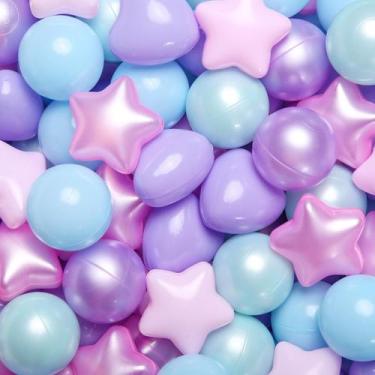 Imagem de Ball Pit Balls GOGOSO Star Heart Round 200 bolas para crianças