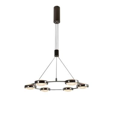 Imagem de PENDENTE BEEP PRETO (D)66CM (C)0CM (L)0CM (A)6CM 6X7,5W 3000K 2300LM LED