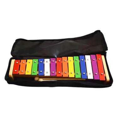 Imagem de Fenteer Xilofone brinquedo musical 15 tons para crianças instrumento musical resistente desenvolve habilidades musicais educação suave diversão educacional