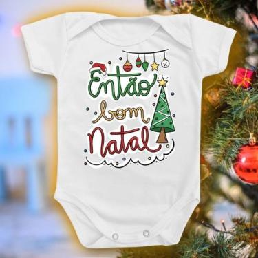 Imagem de Body Para Bebê De Natal Feliz Bom Menino Menina Arvore - Borizinho Bab