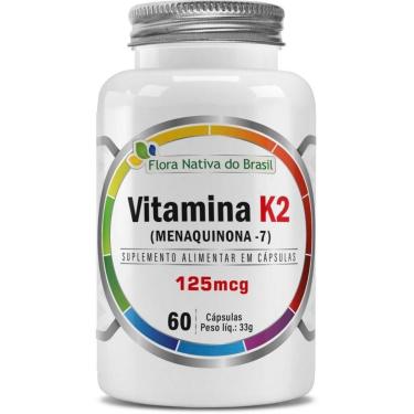 Imagem de Vitamina K2 Menaquinona - 7 125mcg 60 cápsulas Flora Nativa do Brasil-Unissex