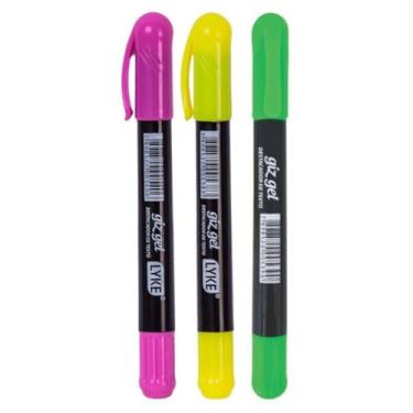 Imagem de Kit C/ 3 Marca Texto Gel LYKE