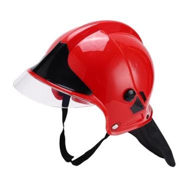 Imagem de UGPLM Capacete de beisebol infantil, capacete de proteção com absorção de choque e tira de queixo para treinamento em ambientes fechados em parques e, Vermelho