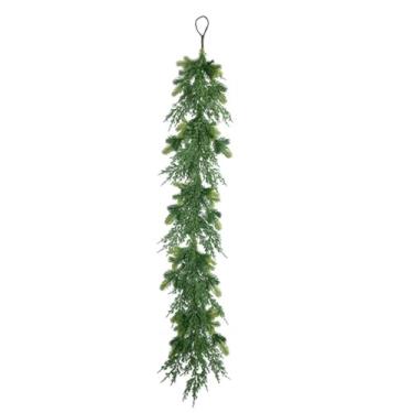 Imagem de shamjina Guirlanda de Natal Decorativa para Porta, Enfeite Multifuncional de Natal, Guirlanda Natalina para Festas, Escritório, Jardim e Área Externa, Style G 120cm