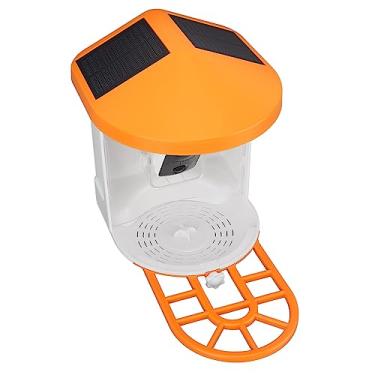 Imagem de Generic Câmera de Observação de Pássaros, Alimentador de Pássaros Sem Fio Bidirecional, Alimentado por Energia Solar, Visão Noturna à Prova d'água, 1080p para Jardim (Laranja)