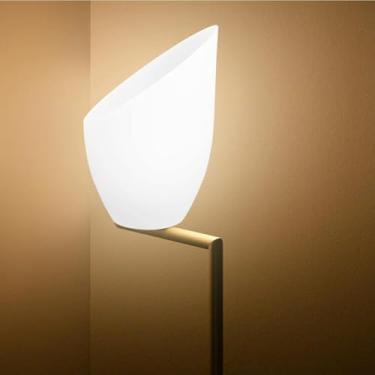 Imagem de 2 peças de substituição de abajur de plástico para lâmpada de assoalho, ferradura inclinada, abajur branco para quarto, sala de estar, lâmpada de chão, ventilador de teto, capas de luz