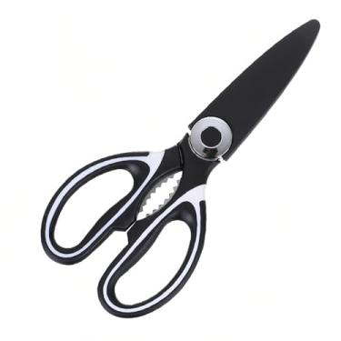 Imagem de Tesoura de cozinha de grau alimentício - Garantia de substituição vitalícia - Tesoura de cozinha de aço inoxidável resistente para cortar carne, alimentos, peixe, aves, sissores afiados multiuso para