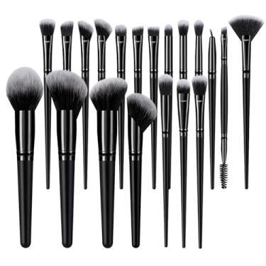 Imagem de 20 pincéis de maquiagem ultra macios e poderosos, pincel de blush, corretivo, portátil para líquido, creme e pó – polido, mistura e pincel facial