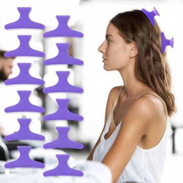 Imagem de 12 peças de grampos de cabelo para pentear grampos de cabelo borboleta grampos de salão grampos de aperto para seção de cabelo, clipes jacaré, acessórios de garra de cabelo para mulheres 06