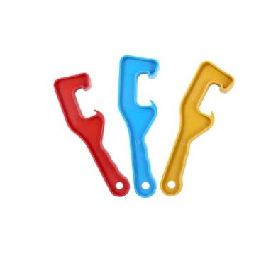 Imagem de 3 abridores de tampa de balde de plástico, abridores de tampa de tinta de 5 galões, removedor de tampa de ferramenta de chave inglesa para uso industrial doméstico, 3 cores