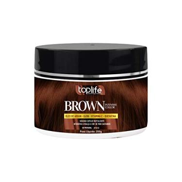 Imagem de Máscara Matizadora Marrom Castanho Iluminado Toplife 250gr