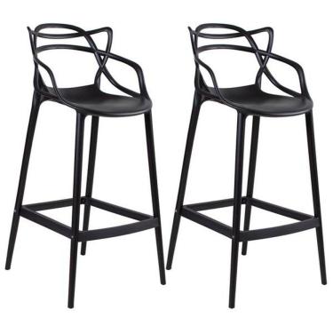 Imagem de Kit 2 Banquetas Allegra 66cm – Design Moderno Para Cozinha Ou Bar