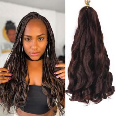 Imagem de Curly Braiding Hair Lianzi French Curl 16 cm, 8 pacotes, preto