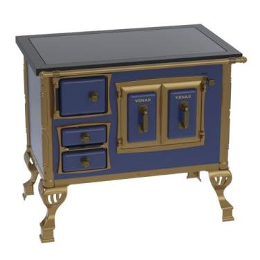 Imagem de Fogão a Lenha N 1 Colonial Premium Azul Saida Direita