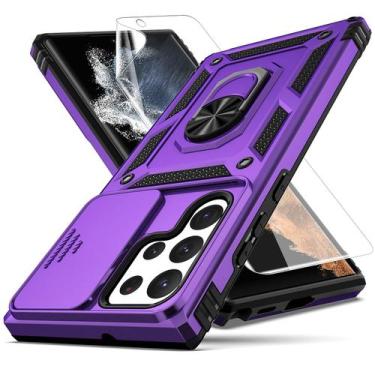 Imagem de Capa de telefone YZOK Galaxy S22 Ultra à Prova de Choque Híbrida Roxa
