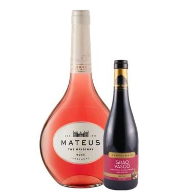 Imagem de Kit Vinho Grão Vasco Carvalhais Dão DOC 375ml + Mateus The autêntico Rosé 750ml