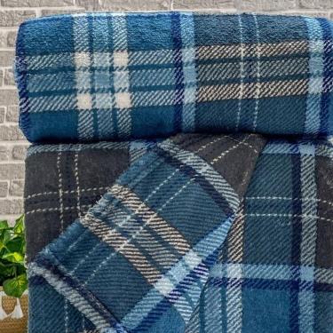 Imagem de Manta Casal Pop Xadrez Estampada Ushuaia